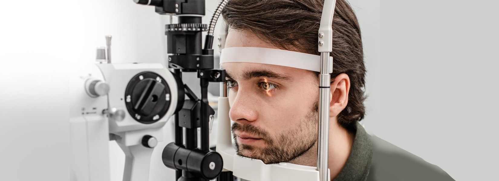 young man during eye exam in Gardner